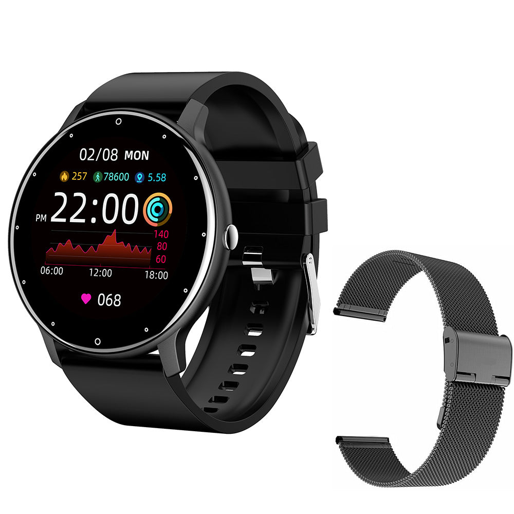 Smart Watch Round Screen Fitness Tracker with Call, Heart Rate, Sleep, Weather, and Sports Monitoring, Wearable Device
