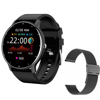 Smart Watch Round Screen Fitness Tracker with Call, Heart Rate, Sleep, Weather, and Sports Monitoring, Wearable Device