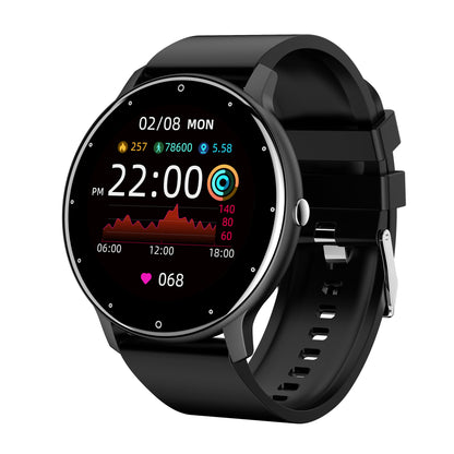 Smart Watch Round Screen Fitness Tracker with Call, Heart Rate, Sleep, Weather, and Sports Monitoring, Wearable Device