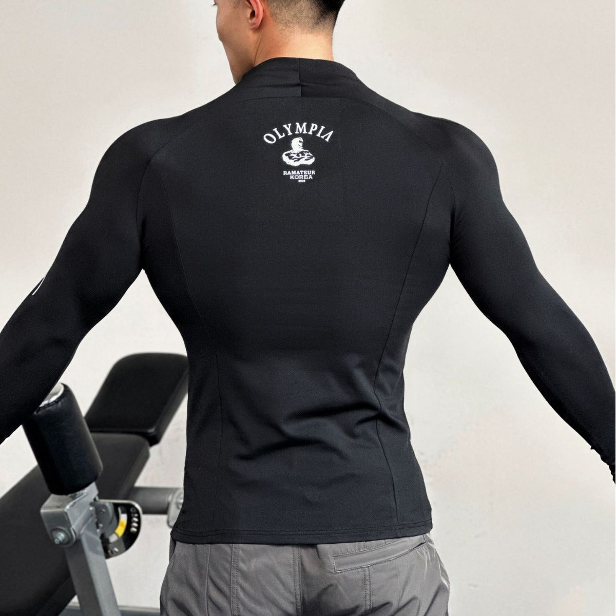 Tech Series Sport Fitness Wear Cycling Jersey Men's Running Long Sleeve Compression Shirt High Elastic Quick-Dry Top Training