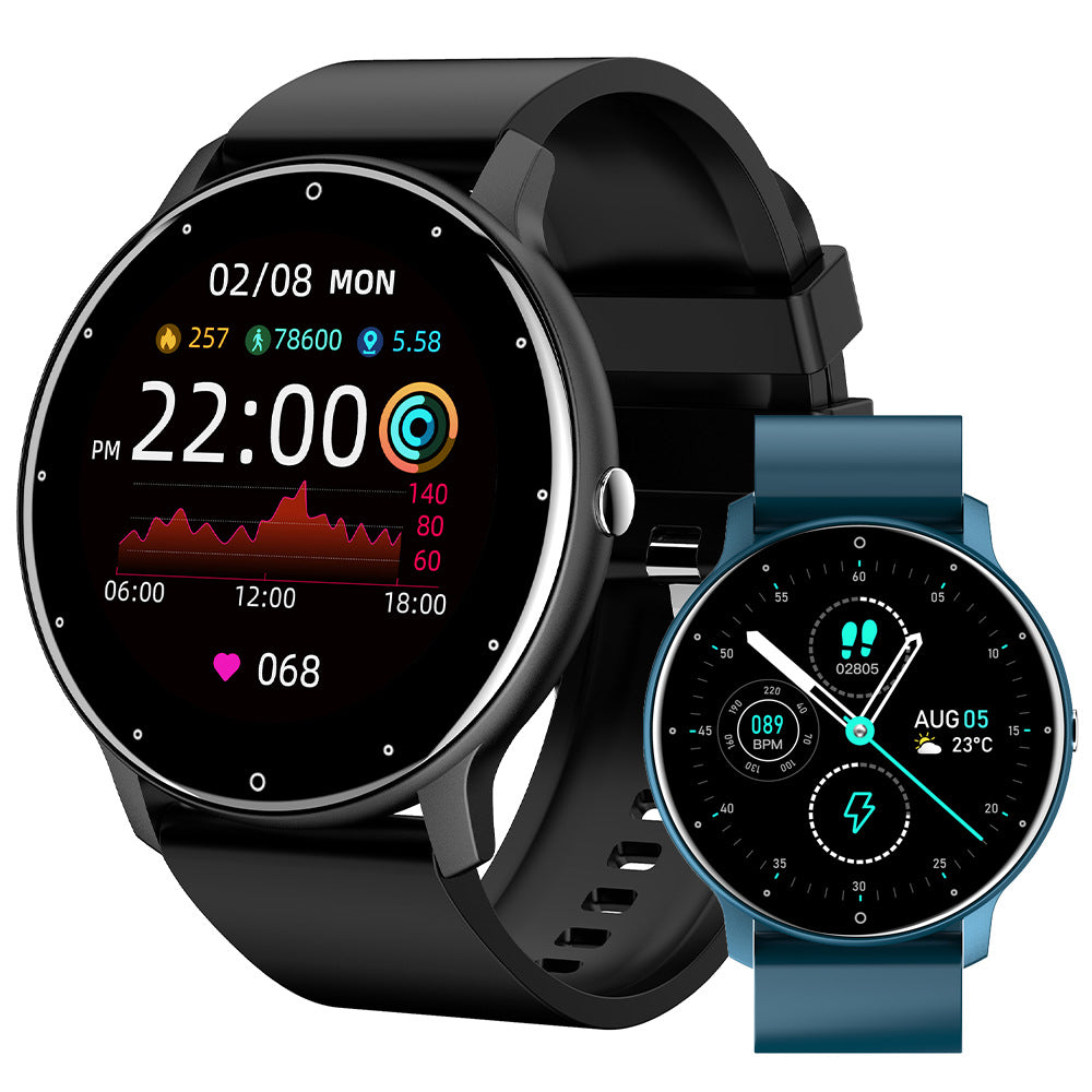 Smart Watch Round Screen Fitness Tracker with Call, Heart Rate, Sleep, Weather, and Sports Monitoring, Wearable Device