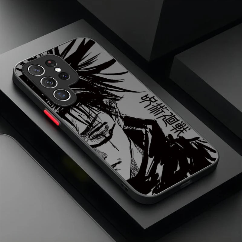 1 Cor Capa Anime Jujutsu Kaisen Shockproof Para Samsung Galaxy