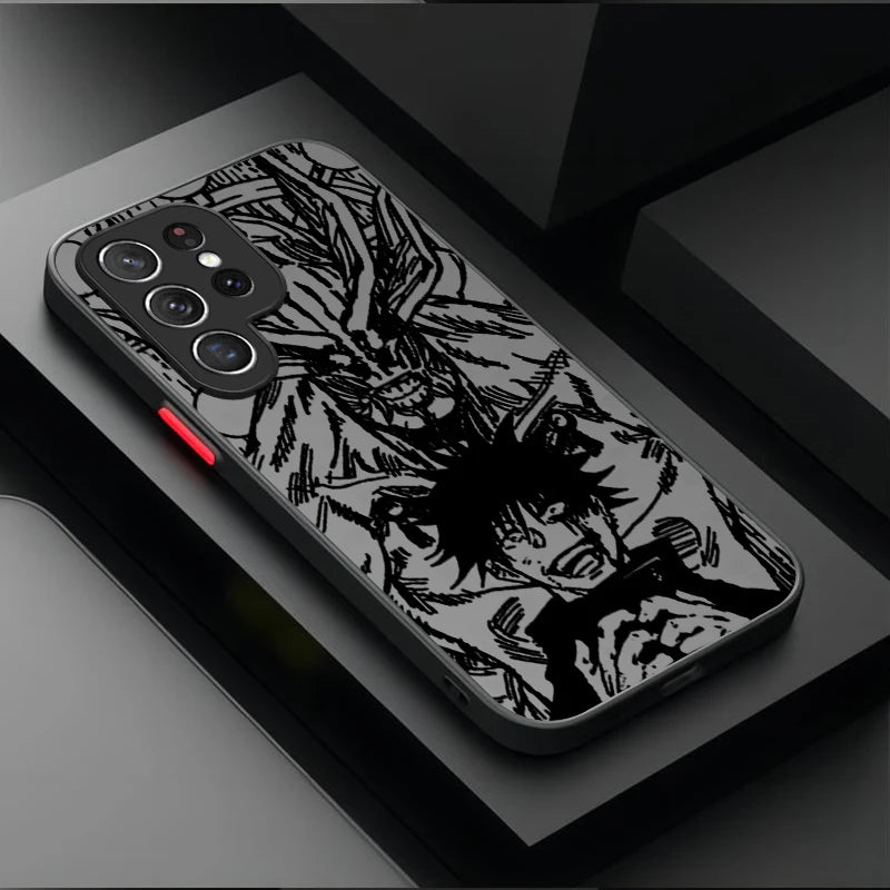 Capa Anime Jujutsu Kaisen Shockproof Para Samsung Galaxy